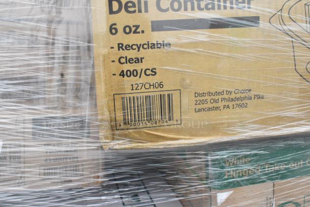 38 BRAND NEW! Boxes Including 176IB40 Baker's Lane 2.6 Gallon / 40 Cup Shelf Ingredient Bin with Flip Lid, Label Sheet, and Scoop, 129MCS38B Choice 38 oz. Black Rectangular Microwavable Heavy Weight Container with Lid 8 3/4" x 6 1/4" x 2" - 150/Case, 500CC12HD 12 oz. Plastic Cold Cup - Designed for Use Without Lids - 1000/Case, 129MCS38B Choice 38 oz. Black Rectangular Microwavable Heavy Weight Container with Lid 8 3/4" x 6 1/4" x 2" - 150/Case, 127CH06 Choice 6 oz. Clear RPET Hinged Deli Container - 400/Case, 500L1020B Choice Black Hot Paper Cup Travel Lid for 10-24 oz. Standard Cups and 8 oz. Squat Cups - 1000/Case, 50012W CUP 12oz PAP HOT WHITE 1M LID 500L1020B/W. 38 Times Your Bid! - Image 12 of 16