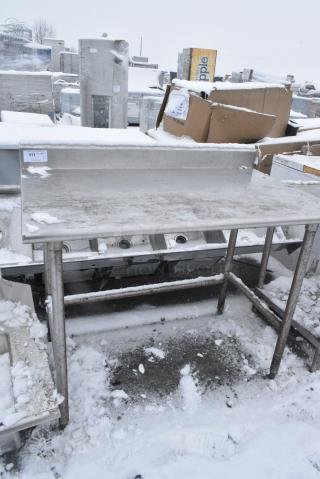 Stainless Steel Table w/ Back Splash.
