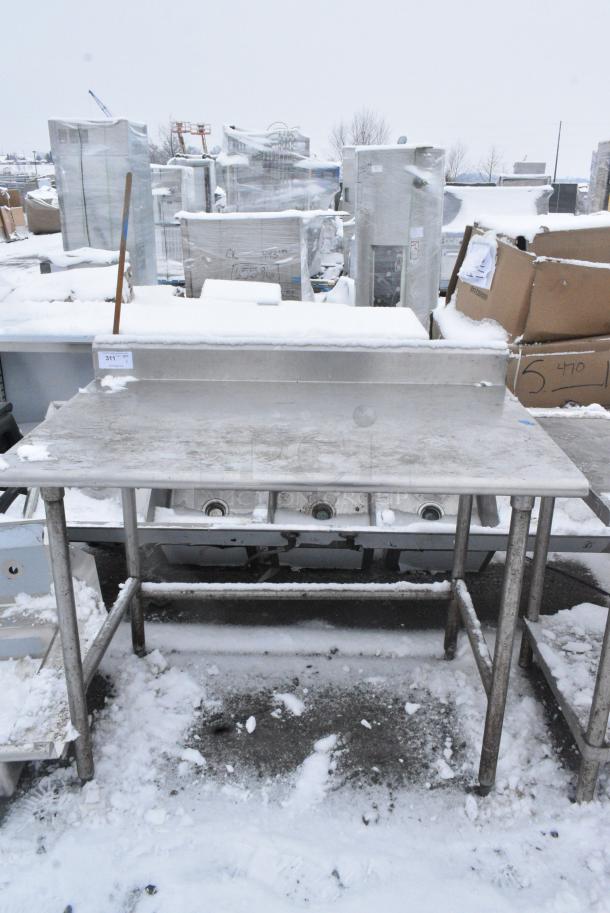Stainless Steel Table w/ Back Splash. - Image 2 of 4