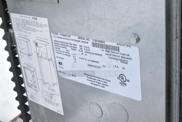 Manitowoc IY0606A-261 Stainless Steel Commercial Ice Head. 208-230 Volts, 1 Phase. - Image 4 of 4
