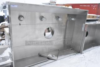 8' CaptiveAire 6018 VHB Stainless Steel Steam Hood w/ Lights.
