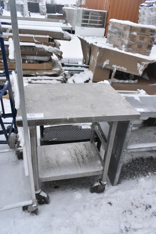 Stainless Steel Table w/ Under Shelf on Commercial Casters. - Image 2 of 5