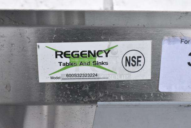 BRAND NEW SCRATCH AND DENT! Regency 600S32323224 Stainless Steel 3 Bay Sink w/ Dual Drain Boards. No Legs. - Image 8 of 8