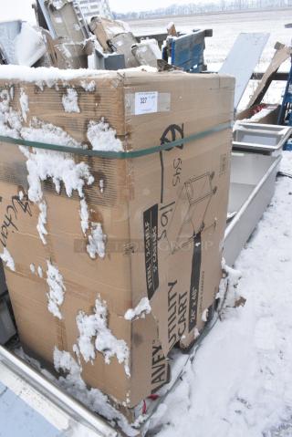 BRAND NEW SCRATCH AND DENT! 257FSUC24482 Lavex 48" x 24" x 35" Two Shelf Steel Utility Cart - Fully Welded