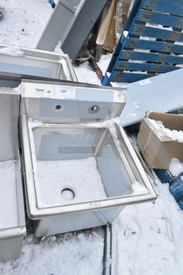 BRAND NEW SCRATCH AND DENT! Regency 600S1181818 Stainless Steel Single Bay Sink. No Legs. - Image 1 of 4