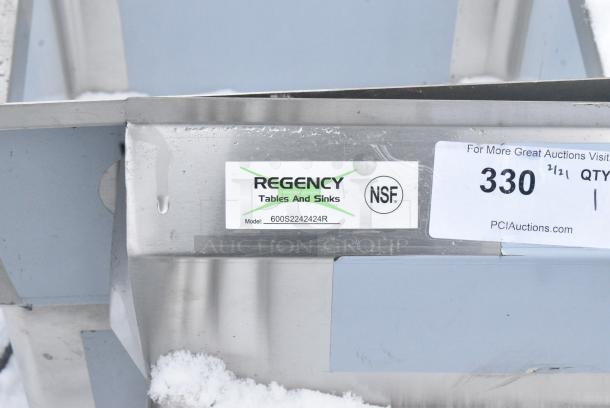 BRAND NEW SCRATCH AND DENT! Regency 600S2242424R Stainless Steel 2 Bay Sink w/ Right Side Drain Board. No Legs. - Image 5 of 5