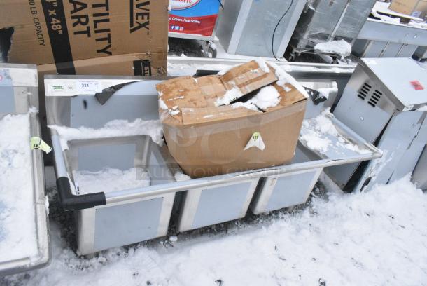 BRAND NEW SCRATCH AND DENT! Regency 600S3151515R Stainless Steel 3 Bay Sink w/ Right Side Drain Board. - Image 1 of 6