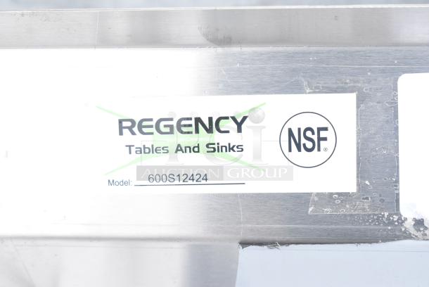 BRAND NEW SCRATCH AND DENT! Regency 600S12424 Stainless Steel Single Bay Sink. - Image 4 of 4