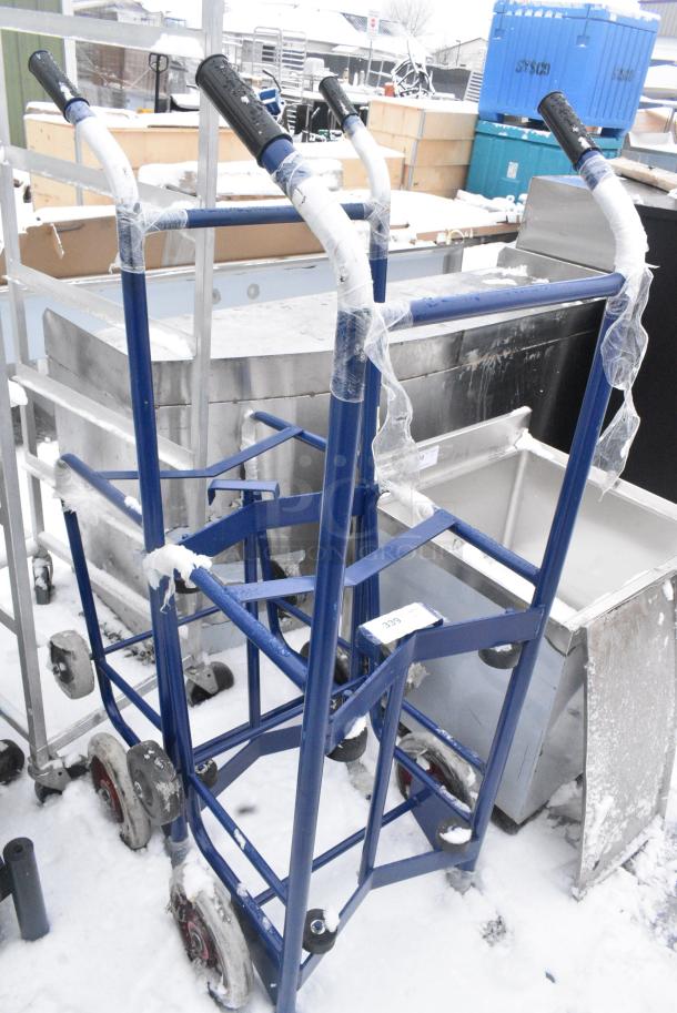 2 BRAND NEW SCRATCH AND DENT! Blue Metal Barrel Dolly. 2 Times Your Bid! - Image 1 of 3