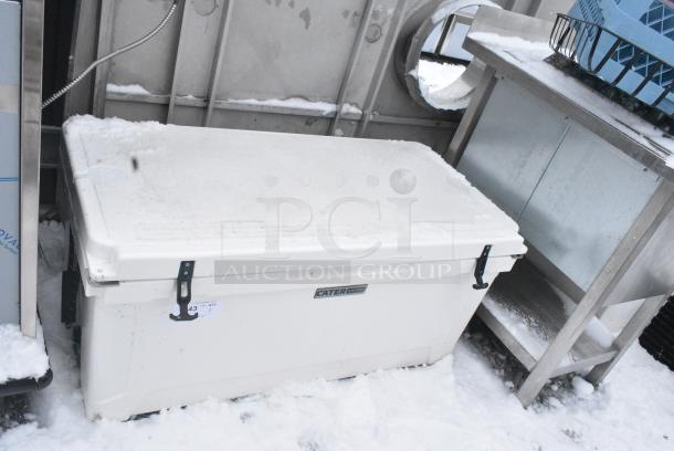 BRAND NEW SCRATCH AND DENT! CaterGator White Poly Insulated Portable Cooler - Image 1 of 4