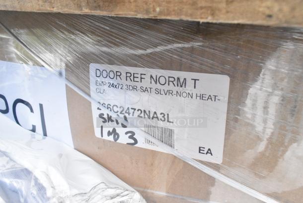 BRAND NEW SCRATCH AND DENT! 266C2472NA3L Styleline CL2472-NT Classic Plus 24" x 72" Walk-In Cooler Merchandiser Shelving . May Be Missing Pieces. - Image 3 of 4