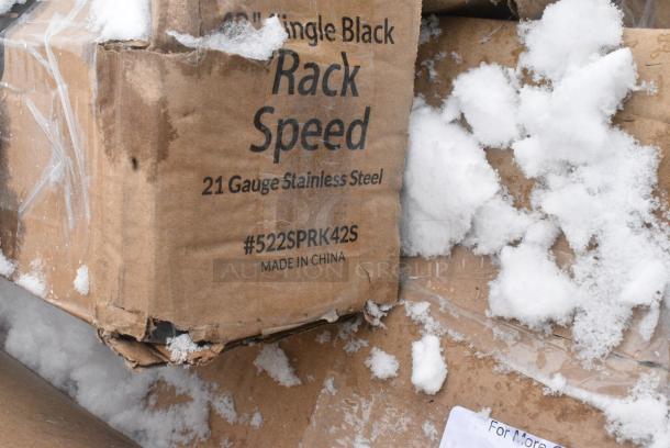 10 BRAND NEW SCRATCH AND DENT! Items Including 522SPRK42S Steelton Black Single Tier Speed Rail - 42", Koala Kare Unit, Zinc Plated Units, 475CARTFD3LG Lavex 36 5/8" x 20" x 36 5/8" Large Black 3-Shelf Folding Plastic Utility Cart with Ergonomic Handles. 10 Times Your Bid! May Be Missing Pieces. - Image 2 of 7