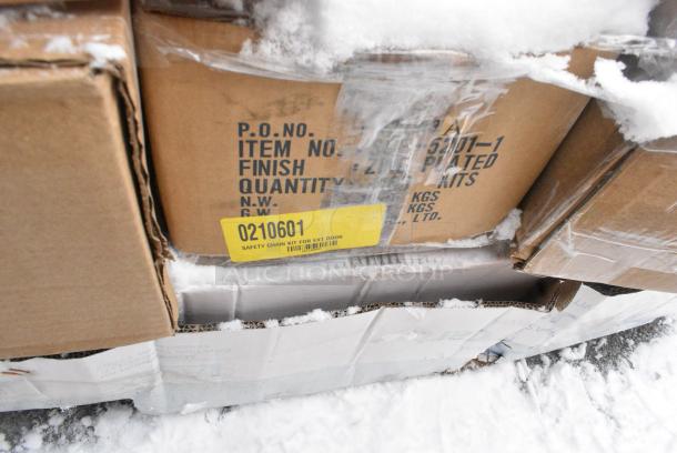 10 BRAND NEW SCRATCH AND DENT! Items Including 522SPRK42S Steelton Black Single Tier Speed Rail - 42", Koala Kare Unit, Zinc Plated Units, 475CARTFD3LG Lavex 36 5/8" x 20" x 36 5/8" Large Black 3-Shelf Folding Plastic Utility Cart with Ergonomic Handles. 10 Times Your Bid! May Be Missing Pieces. - Image 5 of 7
