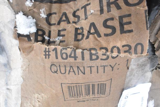 BRAND NEW SCRATCH AND DENT! 164TB3030 Lancaster Table & Seating 30" x 30" Cross Cast Iron Table Base Plate - Image 2 of 2
