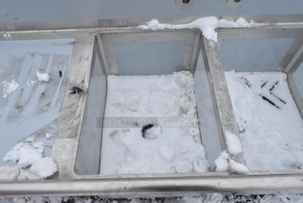 BRAND NEW SCRATCH AND DENT! Regency 600S21824224 Stainless Steel 2 Bay Sink w/ Dual Drain Boards. No Legs. - Image 5 of 7