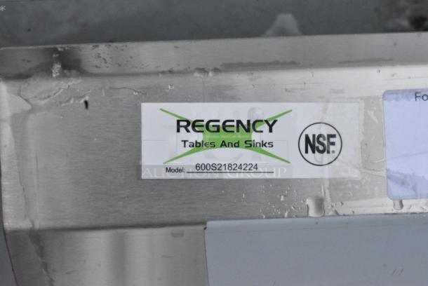 BRAND NEW SCRATCH AND DENT! Regency 600S21824224 Stainless Steel 2 Bay Sink w/ Dual Drain Boards. No Legs. - Image 7 of 7
