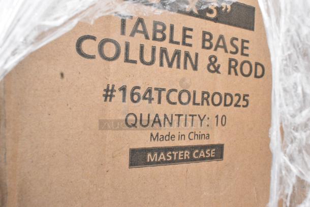 10 BRAND NEW SCRATCH AND DENT! Tables w/ 164TS1000 Lancaster Table & Seating 10" Cast Iron Table Base Spider, 164TCOLROD25 Lancaster Table & Seating 25 3/16" Standard Height Table Base Column and Rod, 3493636TB Tabletop. 10 Times Your Bid! - Image 4 of 6