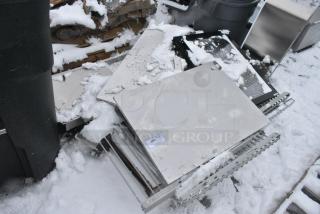 BRAND NEW SCRATCH AND DENT! Pallet Lot of Various Metal Pieces and Glass Door