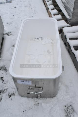 BRAND NEW SCRATCH AND DENT! Metal Bin w/ Poly Interior