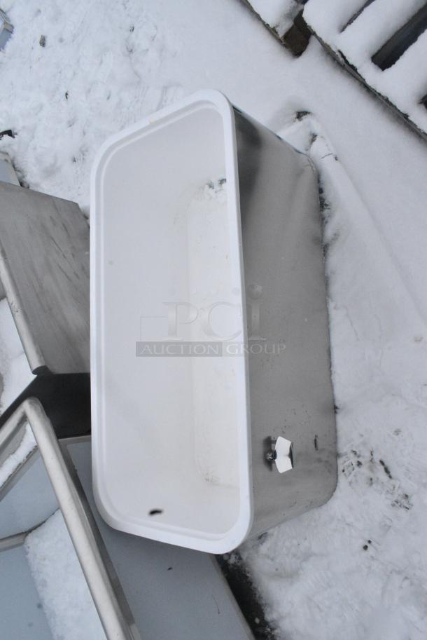 BRAND NEW SCRATCH AND DENT! Metal Bin w/ Poly Interior - Image 3 of 3