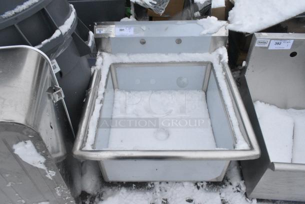 BRAND NEW SCRATCH AND DENT! Steelton 522CS12424 29 1/2" 18-Gauge Stainless Steel One Compartment Commercial Sink without Drainboard - 24" x 24" x 12" Bowl. No Legs. - Image 1 of 3