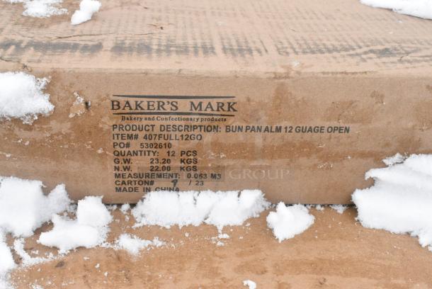 7 BRAND NEW SCRATCH AND DENT! Boxes Including 109CARTBUSGY Choice Gray Utility / Bussing Cart with Three Shelves - 32" x 16", 460EG2472 Regency 24" x 72" NSF Green Epoxy Wire Shelf, 407FULL12GO Baker's Lane Full Size Bun Sheet, 2 Box 460EC1848 Regency 18" x 48" x 74" NSF Chrome Stationary Wire Shelving Starter Kit with 6 Shelves, 600DOS1260 OVERSHELF 12X60 DOUBLE SS 18 GAUGE. 7 Times Your Bid!  May Be Missing Pieces. - Image 4 of 7