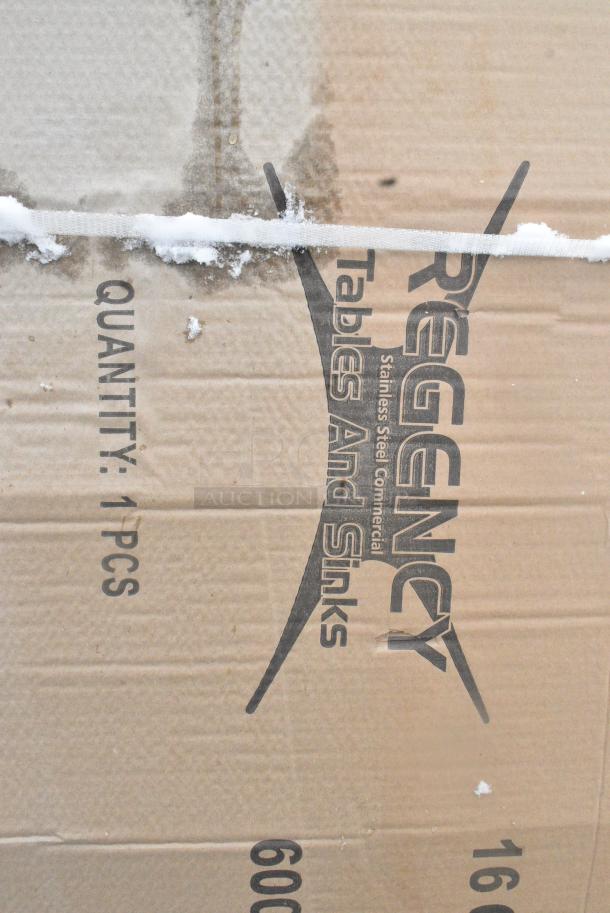 BRAND NEW SCRATCH AND DENT! Regency 600TS3672S 36" x 72" 16 Gauge Stainless Steel Commercial Work Table with Undershelf. May Be Missing Pieces - Image 5 of 6