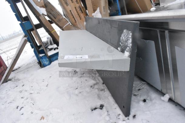 BRAND NEW SCRATCH AND DENT! Gray Metal Shelf - Image 3 of 4
