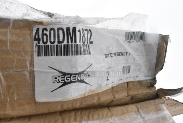 BRAND NEW SCRATCH AND DENT! Box of 2 Regency 460DM1872 18" x 72" Green Epoxy Shelf with Polymer Drop Mat. May Be Missing Pieces - Image 4 of 4