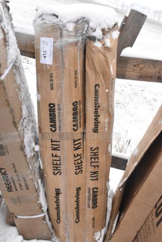 3 BRAND NEW SCRATCH AND DENT! Cambro Camshelving Shelf Kit. 3 Times Your Bid!