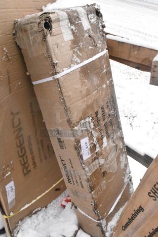 BRAND NEW SCRATCH AND DENT! Box of 4 Regency 460EC1448 14" x 48" NSF Chrome Wire Shelf. May Be Missing Pieces.