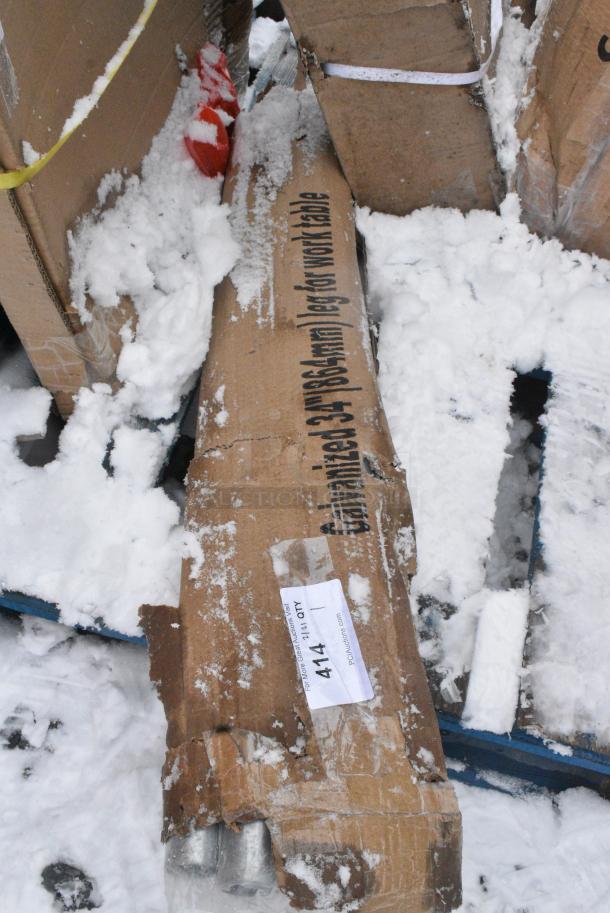 BRAND NEW SCRATCH AND DENT! Box of 4 Metal Legs - Image 2 of 5