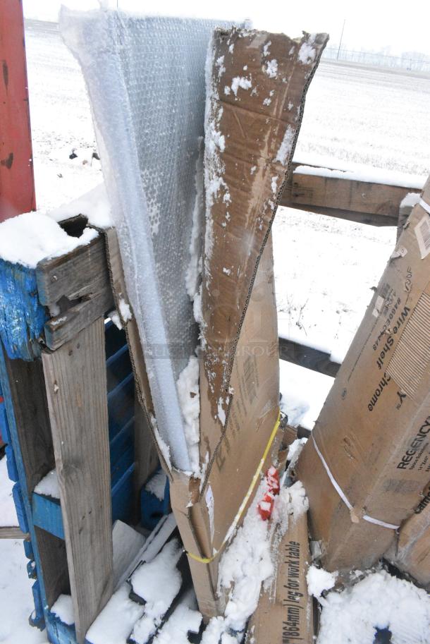 BRAND NEW SCRATCH AND DENT! Regency 600UT3060G 18-Gauge Galvanized Steel Adjustable Shelf for 30" x 60" Work Tables. May Be Missing Pieces. - Image 3 of 5