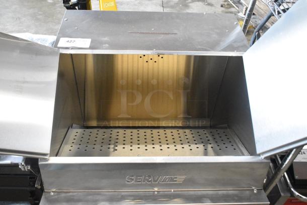 BRAND NEW SCRATCH AND DENT! 2024 ServIt 423TCW26 Stainless Steel 26 Gallon First-In First-Out Chip Warmer / Merchandiser. 120 Volts, 1 Phase. Tested and Powers On But Does Not Get Warm - Image 3 of 5