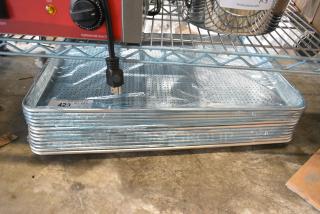 13 BRAND NEW SCRATCH AND DENT! Choice 407FULLPERF Full Size 19 Gauge 18" x 26" Wire in Rim Aluminum Perforated Bun / Sheet Pan. 13 Times Your Bid!