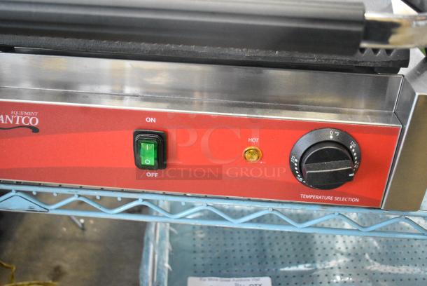 BRAND NEW SCRATCH AND DENT! 2024 Avantco 177PG200 Stainless Steel Commercial Countertop Panini Press. 120 Volts, 1 Phase. Tested and Working! - Image 5 of 10