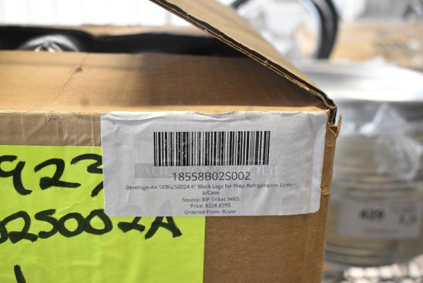 2 BRAND NEW SCRATCH AND DENT! Items Including Beverage-Air 58B02S002A 6" Black Legs for Prep Refrigeration Units - 6/Case 18558B02S002 and Beverage-Air 00C31-033ABB 6" Adjustable Legs for Bottle Coolers - 4/Set 18500C31033A. 2 Times Your Bid! - Image 3 of 4