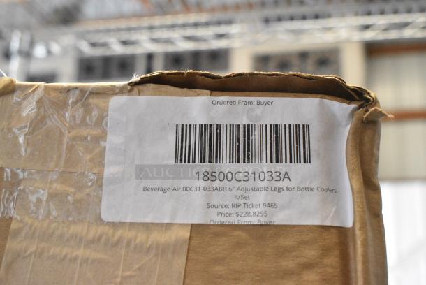 2 BRAND NEW SCRATCH AND DENT! Items Including Beverage-Air 58B02S002A 6" Black Legs for Prep Refrigeration Units - 6/Case 18558B02S002 and Beverage-Air 00C31-033ABB 6" Adjustable Legs for Bottle Coolers - 4/Set 18500C31033A. 2 Times Your Bid! - Image 4 of 4
