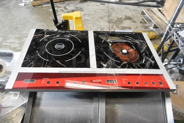 BRAND NEW SCRATCH AND DENT! 2024 Avantco 177IC18DB Double Countertop Induction Range / Cooker. See Pictures for Damage. 120 Volts, 1 Phase. - Image 3 of 7