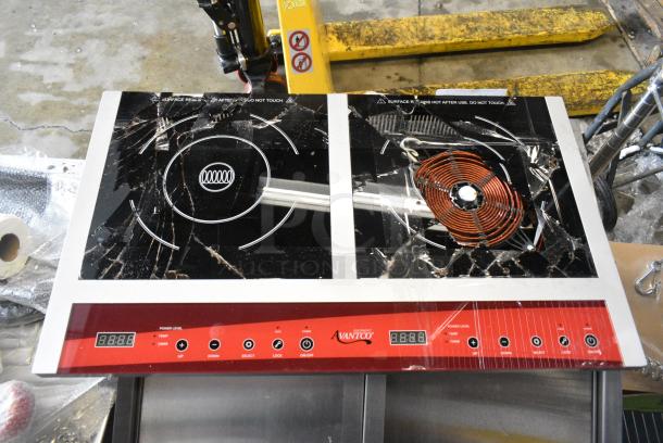 BRAND NEW SCRATCH AND DENT! 2024 Avantco 177IC18DB Double Countertop Induction Range / Cooker. See Pictures for Damage. 120 Volts, 1 Phase. - Image 5 of 7
