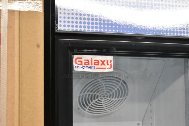 BRAND NEW IN BOX! Galaxy 177GDN5RBB Metal Commercial Single Door Reach In Cooler Merchandiser with Red, White, and Blue LED Lighting. 110-120 Volts, 1 Phase. - Image 3 of 5