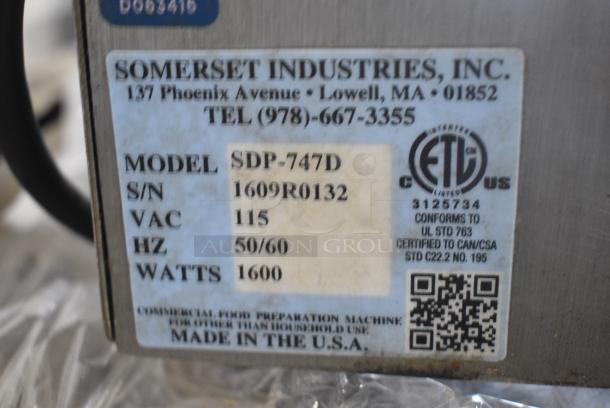 Somerset SDP-747D Stainless Steel Commercial Countertop Dough Press. 115 Volts, 1 Phase. Tested and Working! - Image 6 of 7