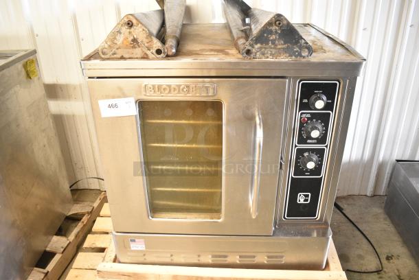 Blodgett DGF-50 Stainless Steel Commercial Natural Gas Powered Half Size Convection Oven w/ Metal Legs, View Through Door, Metal Oven Rack and Thermostatic Controls. - Image 1 of 9