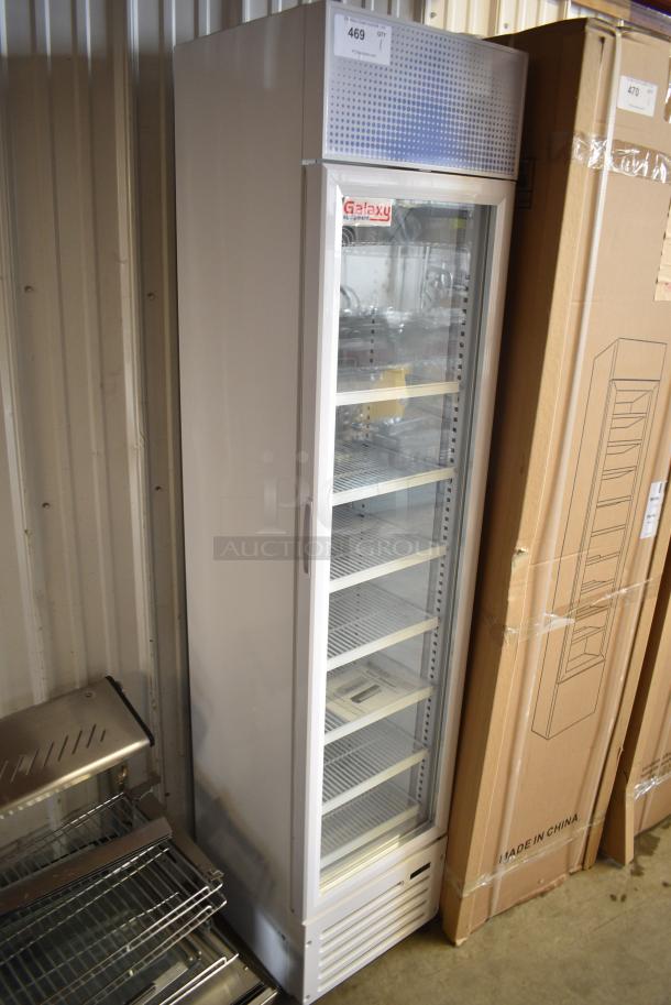 BRAND NEW IN BOX! Galaxy 177GDN5RBW Metal Commercial Single Door Reach In Cooler Merchandiser with Red, White, and Blue LED Lighting. 110-120 Volts, 1 Phase - Image 2 of 7