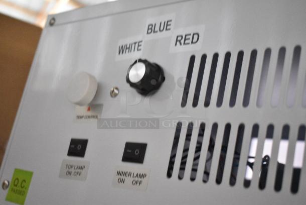 BRAND NEW IN BOX! Galaxy 177GDN5RBW Metal Commercial Single Door Reach In Cooler Merchandiser with Red, White, and Blue LED Lighting. 110-120 Volts, 1 Phase - Image 5 of 7