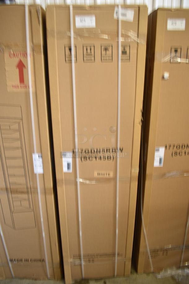BRAND NEW IN BOX! Galaxy 177GDN5RBW Metal Commercial Single Door Reach In Cooler Merchandiser with Red, White, and Blue LED Lighting. 110-120 Volts, 1 Phase - Image 2 of 3