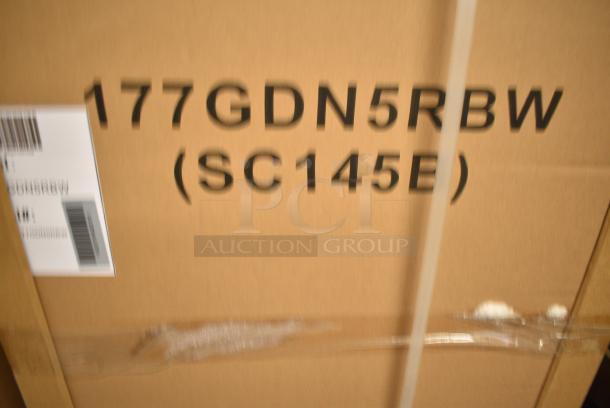 BRAND NEW IN BOX! Galaxy 177GDN5RBW Metal Commercial Single Door Reach In Cooler Merchandiser with Red, White, and Blue LED Lighting. 110-120 Volts, 1 Phase - Image 3 of 3
