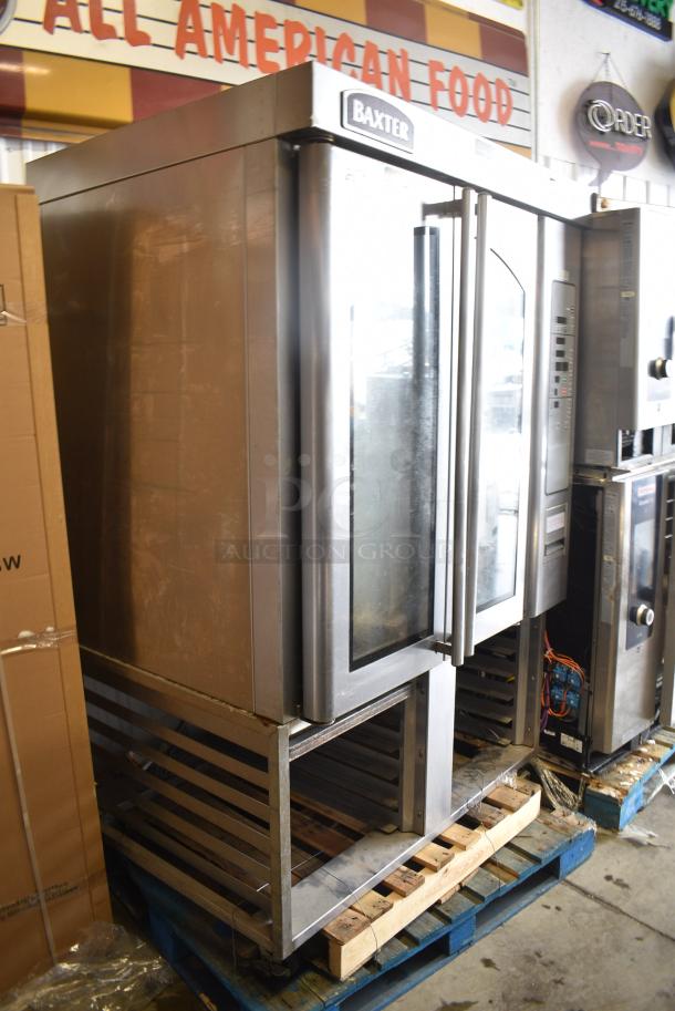 Baxter Stainless Steel Commercial Natural Gas Powered Mini Rotating Rack Oven on Double Pan Rack. - Image 2 of 6