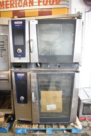 2 2021 Rational LM100EE.AXXXX/LM100CE.AXXXX iCombi Pro Stainless Steel Commercial Electric Powered Combi Convection Oven. 440/480 Volts, 3 Phase. 2 Times Your Bid!