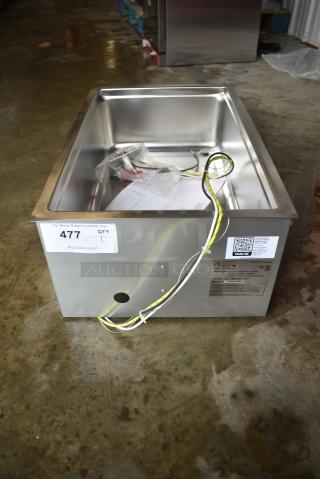 BRAND NEW SCRATCH AND DENT! 2024 Avantco 177BM12SA BM-12SA Bottom Mount Drop-In Full Size Hot Food Well with Square Inside Corners and Drain. 120 Volts, 1 Phase.